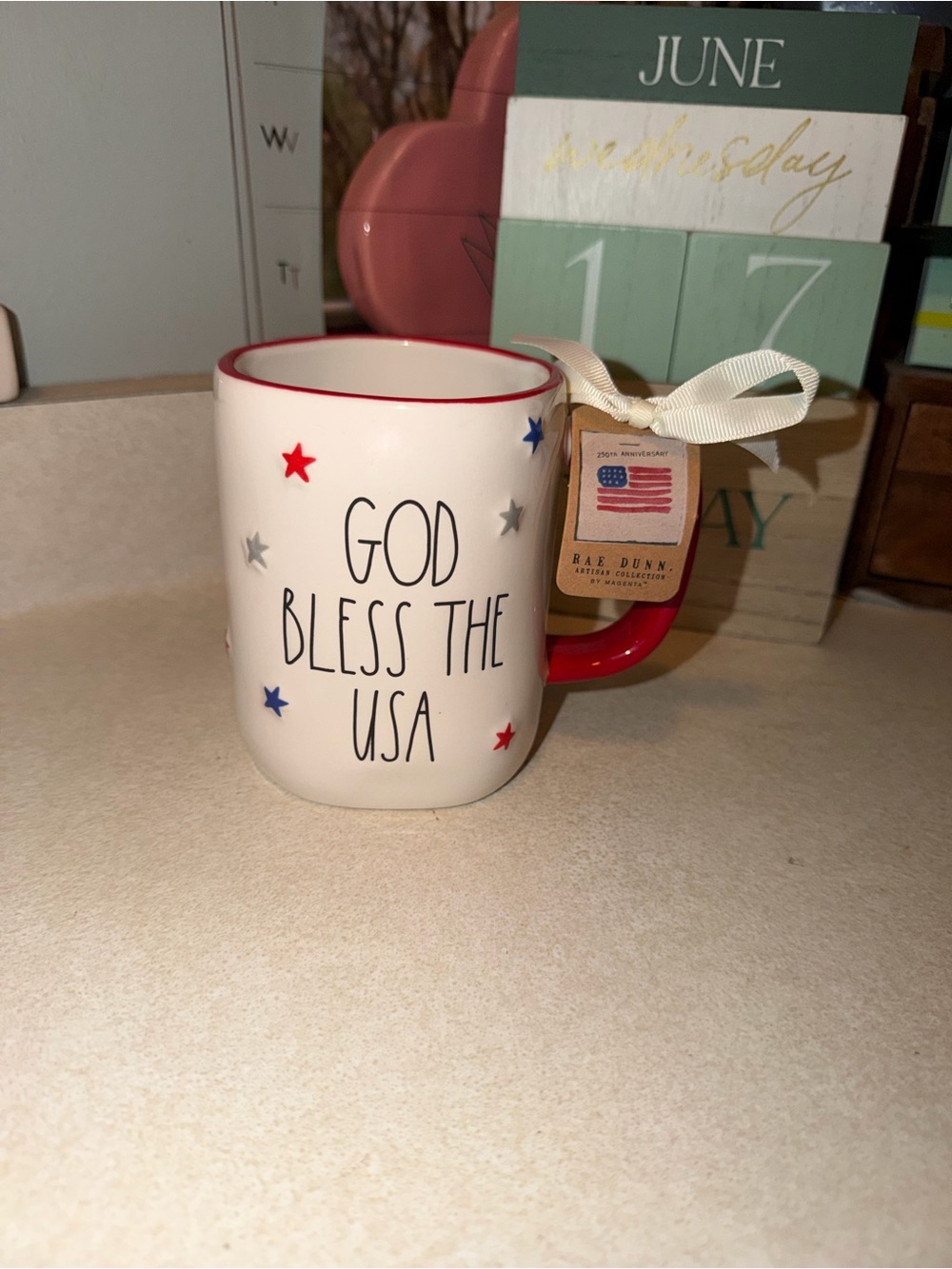 Rae dunn god bless the USA  mug